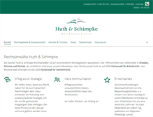 Tablet Screenshot of huth-schimpke.de